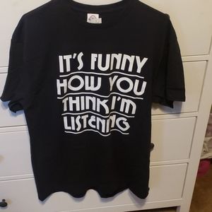 Graphic Tee Black with White Wording